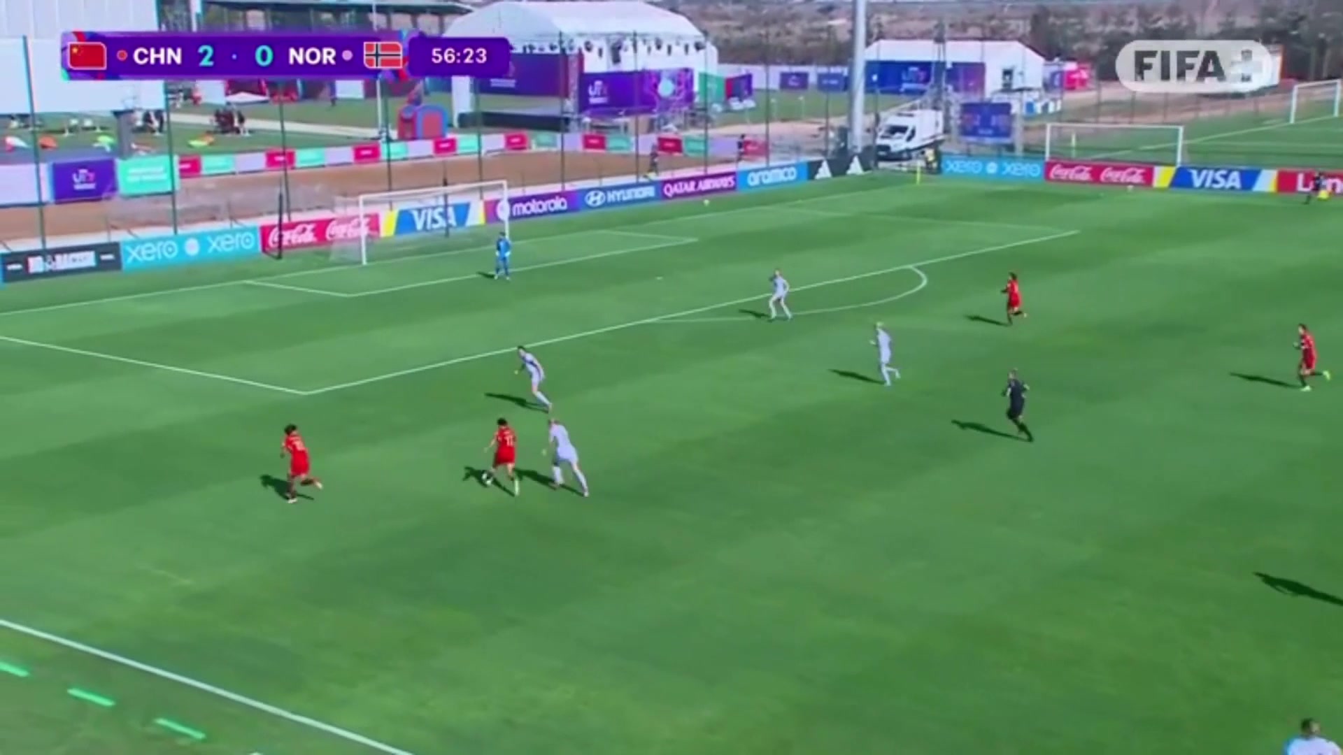 周欣怡搶點破門U17中國女足3-0領(lǐng)先挪威